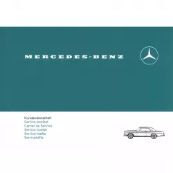 Mercedes-Benz Wartungsheft 1959-1967 Serviceheft Scheckheft