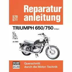 Triumph 650/750 6T/TR6/R120/TR7V/T140V Zweizyl. (1963-1973) Reparaturanleitung