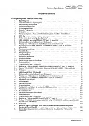 Audi A3 8L (96-06) Fahrwerk Eigendiagnose für ESP Lenkung Reparaturanleitung PDF