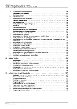 Audi A3 8V 2012-2020 6 Gang Schaltgetriebe 0AJ Kupplung Reparaturanleitung PDF