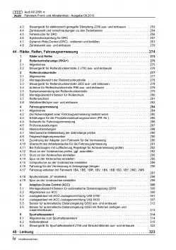 Audi A6 Typ 4F 2004-2011 Fahrwerk Achsen Lenkung FWD AWD Reparaturanleitung PDF
