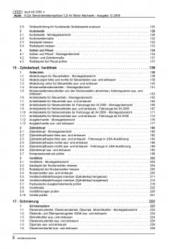 Audi A6 4F (04-11) 6-Zyl. Benzinmotor 249-256 PS Mechanik Reparaturanleitung PDF