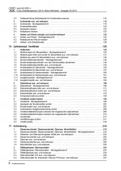 Audi A6 4F (04-11) 6-Zyl. Benzinmotor 190-220 PS Mechanik Reparaturanleitung PDF