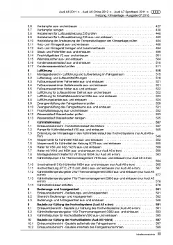 Audi A6 Typ 4G 2010-2018 Heizung Belüftung Klimaanlage Reparaturanleitung PDF