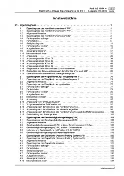 Audi A8 4D 1999-2002 Eigendiagnose Elektrische Anlage Reparaturanleitung PDF