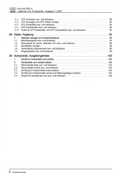 Audi A8 4E 2002-2010 Multitronic Automatikgetriebe 01J Reparaturanleitung PDF