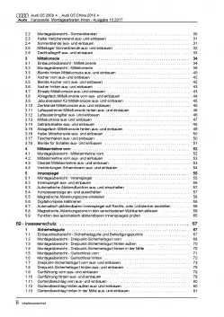 Audi Q5 Typ 8R 2008-2017 Karosserie Montagearbeiten Innen Reparaturanleitung PDF