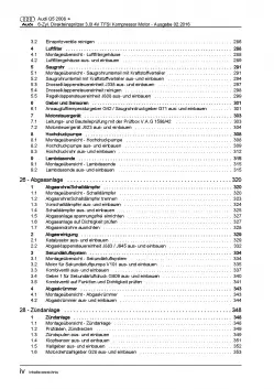 Audi Q5 8R 2008-2017 6-Zyl. 3,0l Benzinmotor 272-354 PS Reparaturanleitung PDF