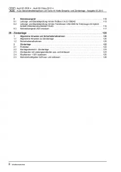 Audi Q5 8R (08-17) Benzin Einspritz Zündanlage 179-211 PS Reparaturanleitung PDF