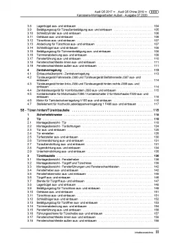 Audi Q5 Typ FY ab 2016 Karosserie Montagearbeiten Außen Reparaturanleitung PDF