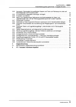 Audi R8 Typ 4S ab 2015 Instandhaltung Inspektion Wartung Reparaturanleitung PDF