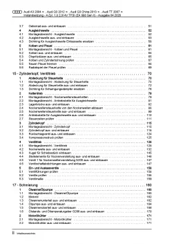 Audi TT 8J 2006-2014 Instandsetzung 160-211 PS Benzinmotor Reparaturanleitug PDF