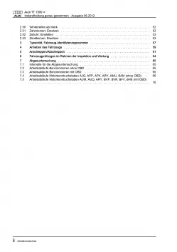 Audi TT 8N 1998-2006 Instandhaltung Inspektion Wartung Reparaturanleitung PDF
