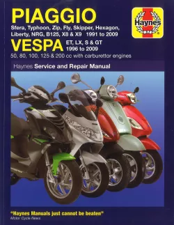 Vespa ET LX S GT (1996-2009) Roller Scooter Mofa Reparaturanleitung Haynes