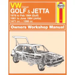 VW Golf Jetta Typ 16, 17 Diesel 1978 - 1984 Reparaturanleitung Haynes