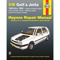 VW Golf Jetta 1993-1998 GTI Cabrio Diesel 4-Zylinder Reparaturanleitung Haynes
