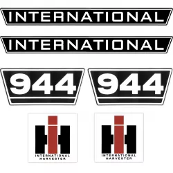 IHC International 944 Schwarz Weiß Groß Schlepper Traktor Aufkleber Klebefolie