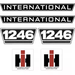 IHC International 1246 Schwarz Weiß Groß Schlepper Traktor Aufkleber Klebefolie