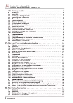 SEAT Alhambra 71 ab 2015 Karosserie Montagearbeiten Außen Reparaturanleitung PDF