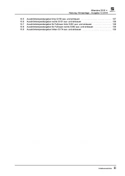 SEAT Alhambra 71 ab 2015 Heizung Belüftung Klimaanlage Reparaturanleitung PDF