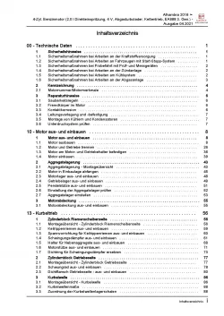 SEAT Alhambra 71 ab 2015 4-Zyl. 2,0l Benzinmotor 220 PS Reparaturanleitung PDF