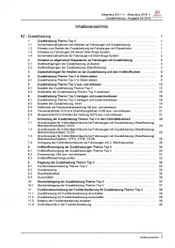 SEAT Alhambra Typ 7N 2010-2015 Standheizung Zusatzheizung Reparaturanleitung PDF