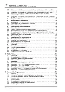 SEAT Alhambra 7N 2010-2015 6 Gang Schaltgetriebe 0BB 02Q Reparaturanleitung PDF