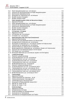 SEAT Alhambra 7V 1995-2010 Radio Navigation Kommunikation Reparaturanleitung PDF