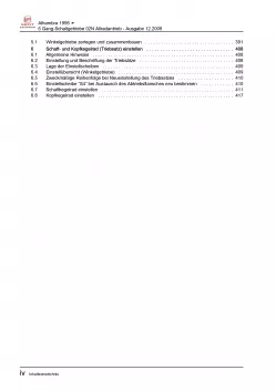 SEAT Alhambra 7V 1995-2010 6 Gang Schaltgetriebe 02N AWD Reparaturanleitung PDF