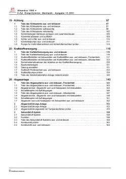 SEAT Alhambra 7V (95-10) 2,8l Benzinmotor 174 PS Mechanik Reparaturanleitung PDF