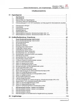 SEAT Alhambra 7V (95-10) Diesel Einspritz- Vorglühanlage Reparaturanleitung PDF
