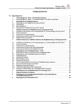 SEAT Alhambra 7V (95-10) Eigendiagnose Elektrische Anlage Reparaturanleitung PDF