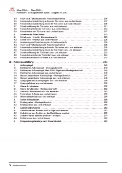 SEAT Altea 5P1 (04-15) Karosserie Montagearbeiten Außen Reparaturanleitung PDF