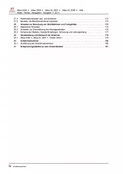SEAT Altea 5P1 2004-2015 Radio Navigation Kommunikation Reparaturanleitung PDF