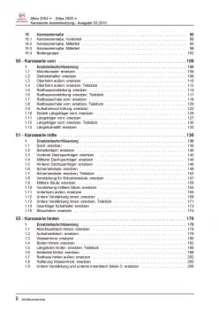 SEAT Altea 5P1 2004-2015 Karosserie Instandsetzung Unfall Reparaturanleitung PDF