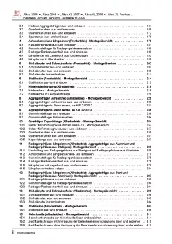SEAT Altea Typ 5P1 2004-2015 Fahrwerk Achsen Lenkung Reparaturanleitung PDF