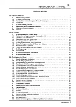 SEAT Altea 5P1 (04-15) 5 Gang Schaltgetriebe 0AH Kupplung Reparaturanleitung PDF