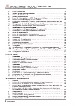 SEAT Altea 5P1 (04-15) 6 Gang Schaltgetriebe 02S Kupplung Reparaturanleitung PDF