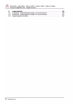 SEAT Altea 5P1 (04-15) 6 Gang Schaltgetriebe 02Q Kupplung Reparaturanleitung PDF