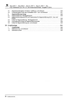 SEAT Altea 5P1 (04-15) 4 Zyl. 2,0l Dieselmotor TDI 140 PS Reparaturanleitung PDF