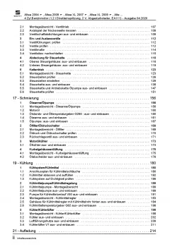 SEAT Altea 5P1 (04-15) 4-Zyl. 1,2l Benzinmotor 86-105 PS Reparaturanleitung PDF