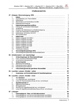 SEAT Altea 5P1 (04-15) Allgemeine Info Elektrische Anlage Reparaturanleitung PDF