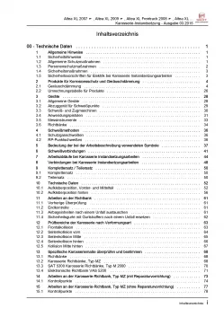 SEAT Altea 5P5 2006-2015 Karosserie Unfall Instandsetzung Reparaturanleitung PDF