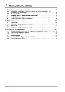 SEAT Altea 5P5 (06-15) 5 Gang Schaltgetriebe 0AH Kupplung Reparaturanleitung PDF