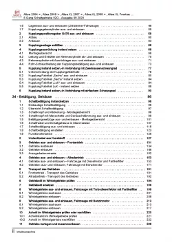 SEAT Altea 5P5 (06-15) 6 Gang Schaltgetriebe 02Q Kupplung Reparaturanleitung PDF