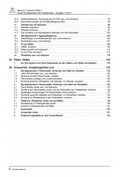 SEAT Altea 5P5 2006-2015 6 Gang Automatikgetriebe DSG 02E Reparaturanleitung PDF