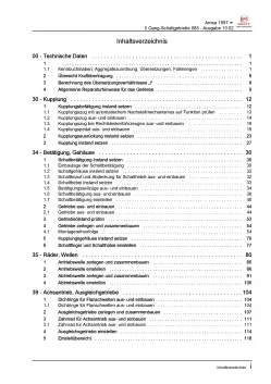 SEAT Arosa 6H (97-04) 5 Gang Schaltgetriebe 085 Kupplung Reparaturanleitung PDF