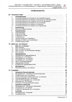 SEAT Ateca KH ab 2020 4-Zyl. 2,0l Benzinmotor 190-310 PS Reparaturanleitung PDF