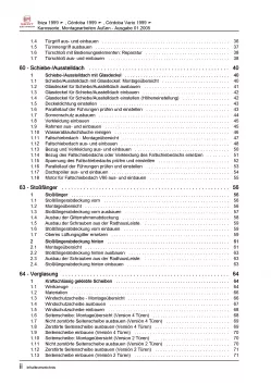SEAT Cordoba 6K (99-02) Karosserie Montagearbeiten Außen Reparaturanleitung PDF