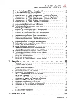 SEAT Cordoba 6L (02-08) Karosserie Montagearbeiten Innen Reparaturanleitung PDF